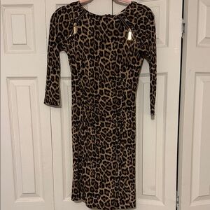 MICHAEL Michael Kors Leopard Print Midi Dress